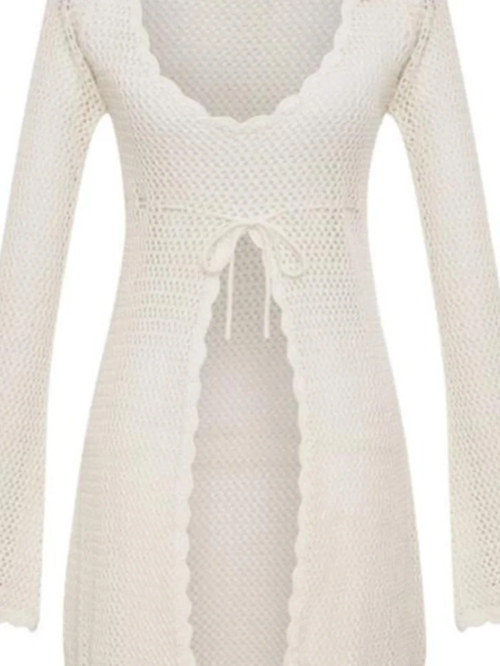 Frankies Bikinis Collette Crochet Tunic Cover Up